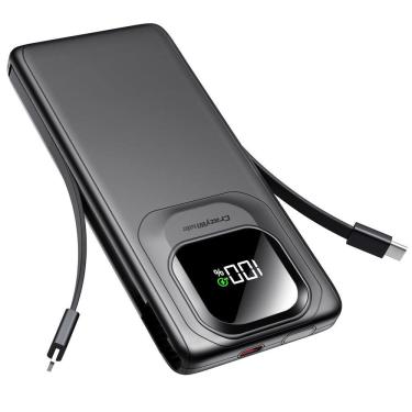Imagem de Carregador portátil Power Bank 10000mAh com cabos embutidos