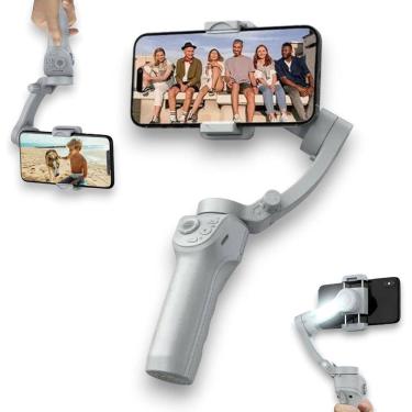 Imagem de Estabilizador Gimbal 3 Eixos P Celular Alta Precisão Cinza