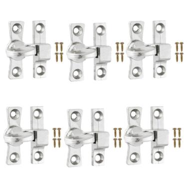 Imagem de Tranqueta Fecho Trinco Bico Virado Porta Janela Kit 06 Un