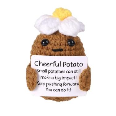 Imagem de Brinquedo de crochê BOXOB Funny Potato Flower com cartão de 6,5 cm de 