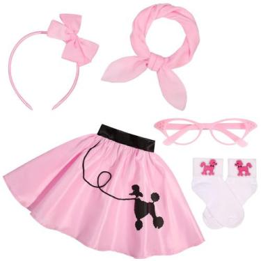 Imagem de Roupa SIZGAROOT dos anos 50 para meninas, saia poodle dos anos 50, fan