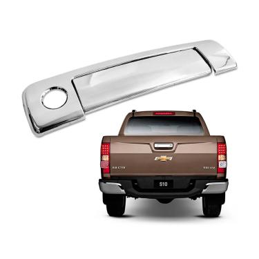 Imagem de Aplique Cromado Maçaneta Tampa Traseira Chevrolet S10 2013 à 2017