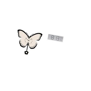 Imagem de Fenteer Relógio de Parede de Borboleta de Acrílico com Grande Display Digital, Decorativo, Anti-taque, para Escritório, Sala de Jantar, Quarto Infantil,