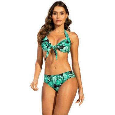 Imagem de Biquíni Estampado Com Bojo WLS Modas Amarração Roupa de Verão Moda Pra
