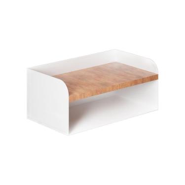 Imagem de Mesa De Cabeceira Suspensa Branca Em Aço Linha Home Padrão Morphi Design 45Cm - Cor: Branco