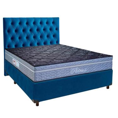 Imagem de Kit Cama Box + Cabeceira + Colchão Casal Molas Ensacadas - Petrus - Paropas