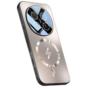 Imagem de LTLMYDAM Capa magnética para Honor Magic 8 Pro/8, capa de telefone à prova de choque, capa fina resistente a impactos, dourada, 8 Pro