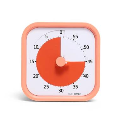 Imagem de Time Timer TTM9-HDO-W Home MOD – Temporizador visual de 60 minutos, edição doméstica para crianças, para ensino em casa, mesa escolar, mesa de escritório e reuniões, com operação silenciosa