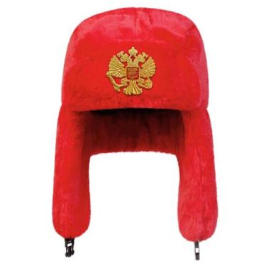 Imagem de Chapéu Bomber Unissex de Inverno com Aba e Design de Águia, Vermelho