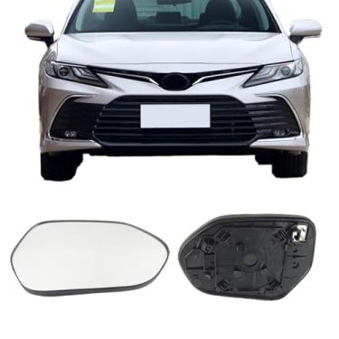 Imagem de Vidro de substituição do espelho lateral do passageiro compatível com Toyota Camry 2018-2024, vidro retrovisor lateral direito aquecido externo automotivo compatível com Toyota Camry 2018 2019 2020
