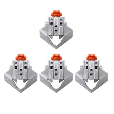 Imagem de Grampo de Canto Conjunto de 4 PCs Aço Inoxidável 90 Graus Grampo de ângulo Reto, Emenda Rápida para Projetos de DIY de Madeira, Feitos Com Estrutura de Fundição de Aço Inoxidável