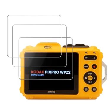 Imagem de Protetor de tela para câmera Kodak Pixpro Wpz2 – Dureza 9H, antiarranhões, clareza HD, sem bolhas, resistente a arranhões compatível com Kodak Pixpro Wpz2 (pacote com 3)