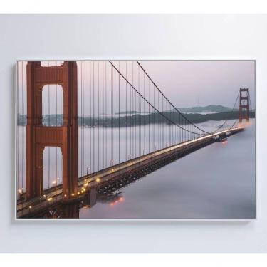 Imagem de Quadro Ponte Golden Gate Neblina 120x80 Cm Vidro Impresso