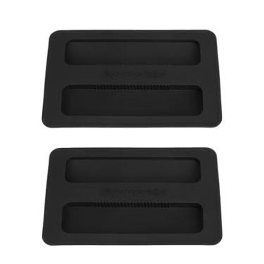 Imagem de 2 peças de capa superior de aparelho torradeira preta, torradeira de tampa de silicone, capa de máquina de pão para acessórios de peça de máquina de sanduíche capa torradeiras 1,2 cm