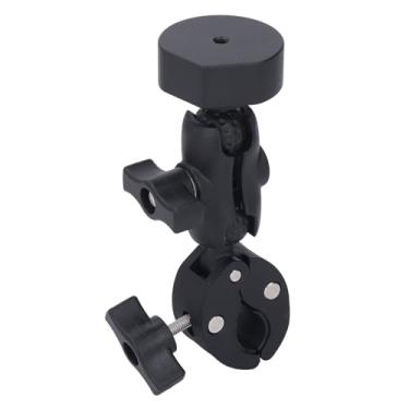 Imagem de Garosa Conjunto de Adaptadores de Suporte de Satélite para Mini, Montagem Ajustável Em Liga de Alumínio de 360°, Design Compacto e Leve para RVs, Motocicletas, Barcos, Postes (Adaptador Preto)