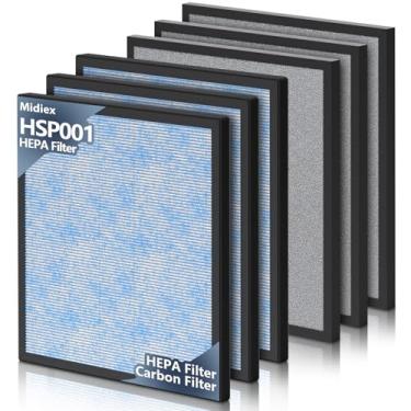 Imagem de 3 conjuntos de filtros de substituição HSP001 compatíveis com purificador de ar HATHASPACE Smart HSP001, filtragem de 4 estágios de pré-filtro fino, carvão ativado, catalisador frio e filtro