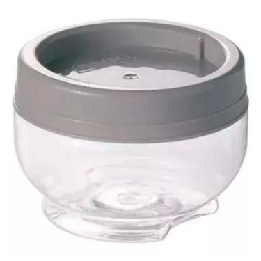 Imagem de Pote Porta Tempero Organizador Gire Trave 155ml - Plasútil, Cinza