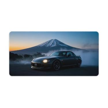 Imagem de HouLaiZhe Mt. Fuji JDM Car S2000 in Dense Fog Gaming Mouse Pads JDM Car Desk Pads Grandes Mousepads para Teclado Desktop Computador Mat30x60cm