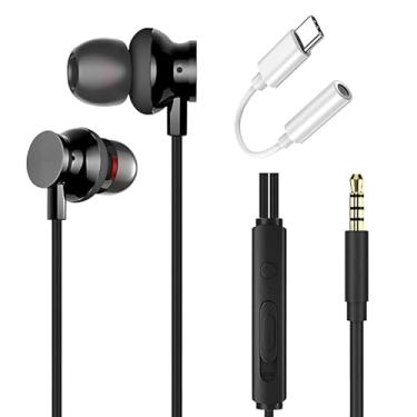 Imagem de Fones de ouvido com fio de substituição para Xbox Series X com microfone, substituição para PS5 PS4 Switch Samsung PC controle de volume USB C e isolamento de ruído de plugue duplo de 3,5 mm