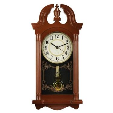 Imagem de Relógio Parede Marrom Estilo Antiquado Decoração 51x23cm - Taimes