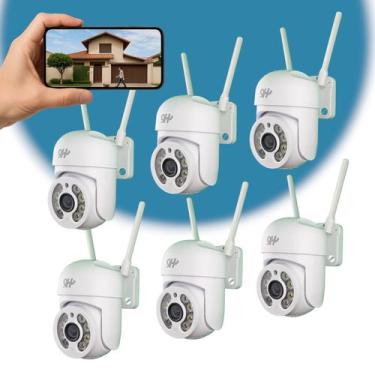 Imagem de Kit 6 Câmeras Segurança Wi-fi Externa Hd Visão Noturna 360 - Tech Mand