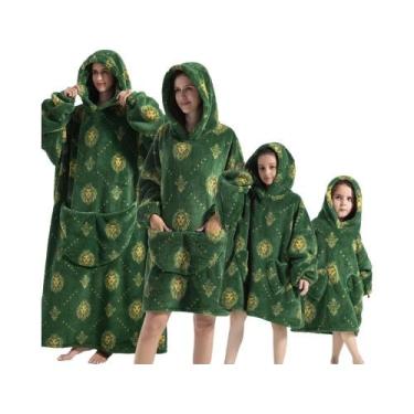 Imagem de Moletom Oversize De Inverno Em Sherpa Plush Polar Fleece Para Família 