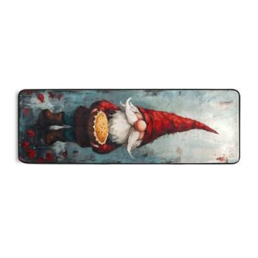 Imagem de Burbuja Tapete de corrida Gnomo de Ação de Graças 61 x 183 cm, tapete lavável antiderrapante com suporte de borracha, tapete para sala de estar, corredor, decoração de casa