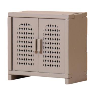Imagem de Generic Móveis para Casa de Bonecas em Escala 1:12 - Mini Armário - Acessórios de Decoração para Loja, Cinza Verde