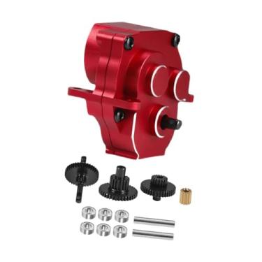 Imagem de YIJU Carcaça de transmissão e conjunto de engrenagens para substituição da caixa de câmbio e da carcaça transmissão de carros RC 1/18 para veículos modelo, Vermelho