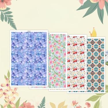 Imagem de Papel de transferência para argila de polímero, 4 peças, 4 peças, papel de transferência de argila para brincos de argila de polímero, joias de argila para pintura a óleo