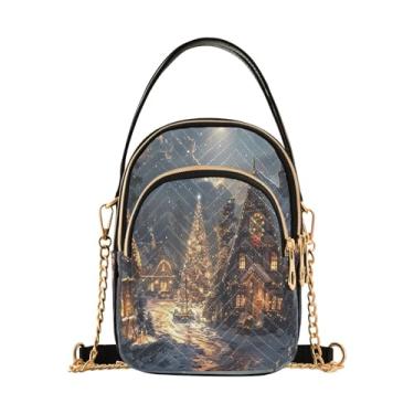 Imagem de Joisal Bolsas pequenas de festa de Halloween fantasma para mulheres, bolsas femininas modernas, mini bolsa de ombro, Noite de Natal e casa de campo, 15*21*8cm