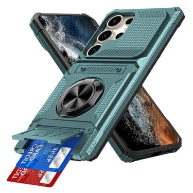 Imagem de COTDINFOR Capa carteira para Samsung Galaxy S26 Ultra com suporte para cartão (2 cartões) suporte de anel proteção de grau militar durável à prova de choque capa para celular para Samsung Galaxy S26