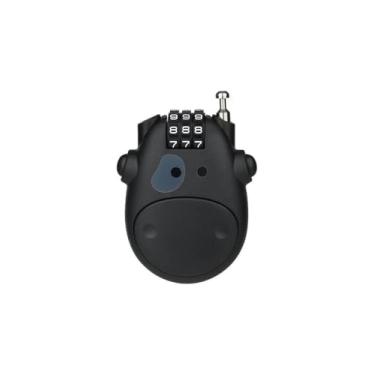 Imagem de Pacote com 2 cadeados com senha de combinação de 3 dígitos, fio de aço retrátil preto para capacete de bagagem, mochila e armário escolar