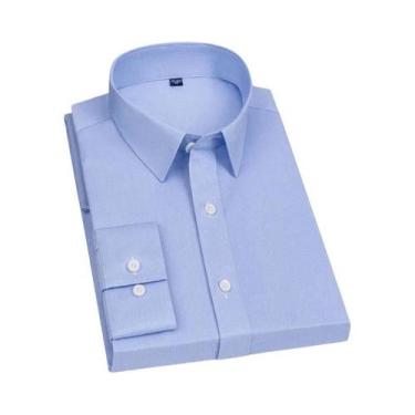 Imagem de Camisa Social Casual Masculina Extra Grande 7XL Em Fibra De Bambu, Não