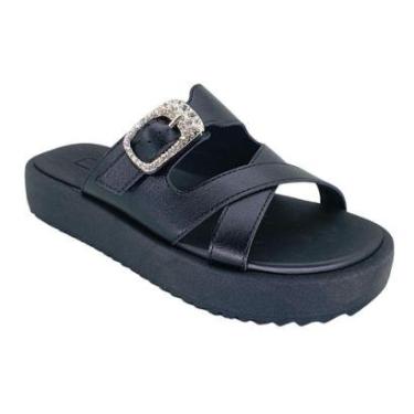 Imagem de Sandália Papete Moleca Fivela com Brilho 5489122 - Feminino-Feminino