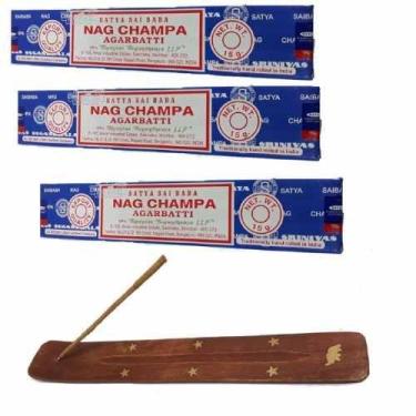 Imagem de Kit Suporte De Incenso Mais Incensos Sai Baba - Nag Champa