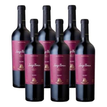Imagem de Luigi Bosca Vinho Argentino Malbec, Kit com 6 Garrafas, Tinto Premium, Vidro, 30 cm de Altura, Armazenamento Horizontal