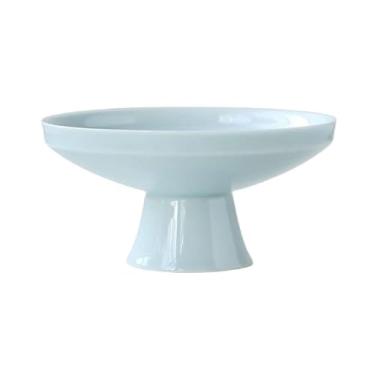 Imagem de Cesta de frutas para cozinha criativa prato de frutas de cerâmica de pés altos prato de sobremesa bandeja de frutas rack casa sala de estar mesa de café lanche pires doces tigela de frutas/pratos de