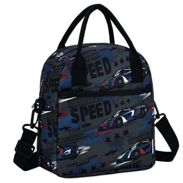 Imagem de VASCHY Lancheira para crianças, lancheira leve isolada para meninos, escola, creche, jardim de infância, corrida azul