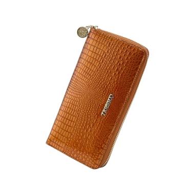 Imagem de Carteira de viagem feminina masculina carteira clutch porta-cartão de crédito, Marrom, M, Tendência