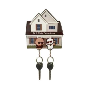 Imagem de Chaveiro De Acrílico Kawaii Panda Bubu E Dudu, Suporte De Chave De Par