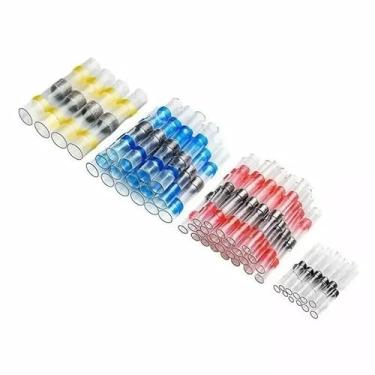 Imagem de 450 peças de terminais de extremidade à prova d'água manga de vedação de solda conectores de fio termorretráteis conjuntos de cabos de emenda isolados