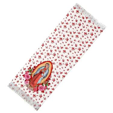 Imagem de Lenço Da Virgem Maria Para Mulheres,Decorações Católicas Padrão Floral Macio e Quente | Cachecol Cobertor De Oração - Para Viagens Hotel Jardim Interior Exterior Casa Apartamento