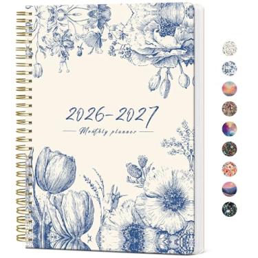 Imagem de Agenda mensal 2026-2027, calendário estético de 2 anos, 24 meses de janeiro de 2026 a dezembro de 2027, agenda mensal de 26 a 27, perfeita para escola, escritório, casa, 17,8 x 25,4 cm - elegância