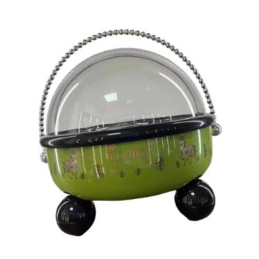 Imagem de Ioensy Tigela para frutas com tampa, prática e multifuncional, elegante, para servir doces e petiscos na sala de estar, cozinha, Verde