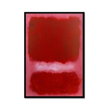 Imagem de Pôster de arte de parede vintage Mark Rothko arte moderna abstrata blocos de cores minimalista pintura em tela impressão sala de estar decoração de casa (SKU18,20.3x30.5 cm = (20x30cm), moldura de