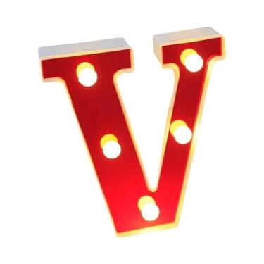 Imagem de Luzes De Letras LED Vermelhas 16CM, Luminárias De Alfabeto E Números P