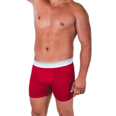 Imagem de Kit C/6 Cueca Boxer Masculino Lisa Basica Box Microfibra com Forro - P