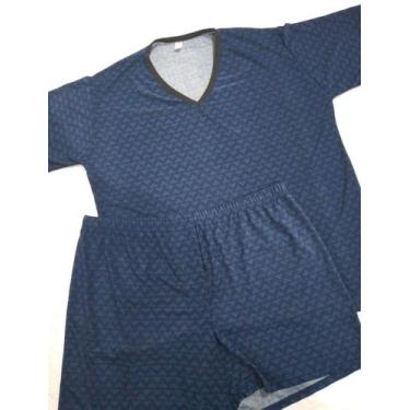Imagem de Pijama MASCULINO Adulto Curto CONFORTO Pijamas, Marinho, M (38/40)