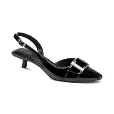 Imagem de DKNY Bico fino feminino Naylor Slingback com detalhe de cinto, preto, 35